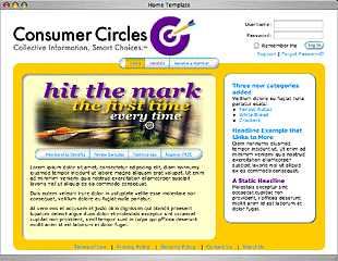 Image of Consumer Circles Web design